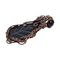 Carved Black Onyx Leaf Pendant: Copper Wire Wrapped Handmade Jewelry