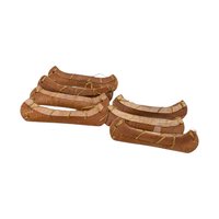 Vintage Handmade Birch Bark Ornaments: Teepee and 8 Canoe Set