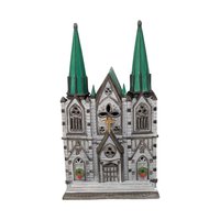 Vintage 1987 The Cathedral Lighted Building: Dept 56 Christmas in the City Village Decor