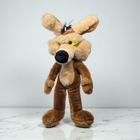 1990 Warner Bros Wile E. Coyote Plush: Looney Tunes Stuffed Animal Toy
