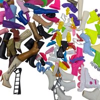 Vintage Barbie Doll Shoe and Boot Lot: Mixed Accessory Grab Bag for Fashion Dolls