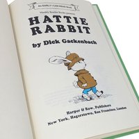 Vintage 1976 Hattie Rabbit: Dick Gackenbach Hardcover Early I Can Read Book