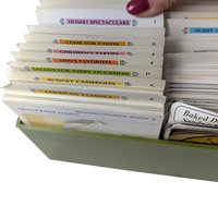 Vintage 1970 Betty Crocker Recipe Library: Green Plastic Box with Card Set