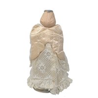 Vintage Lighted Angel Tree Topper: Porcelain Head and Lace Gown Decor