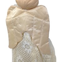 Vintage Lighted Angel Tree Topper: Porcelain Head and Lace Gown Decor