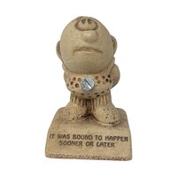 Vintage 1969 Novelty Figurine: Funny 'It Was Bound to Happen' Statue
