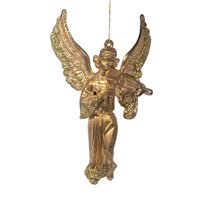 Vintage Gold Plastic Angel Ornaments: Set of 9 Holiday Decorations