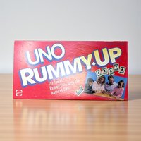 Vintage 1993 Uno Rummy-Up Game: Mattel Tile Strategy Family Activity