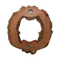 Vintage Nativity Wreath: Ceramic Handpainted Christmas Wall Decor