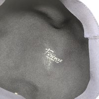 Vintage Dark Blue Wool Felt Cloche Hat: Firenze