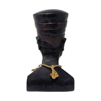 Vintage Handcrafted Wooden Nefertiti Style Bust: Made in China
