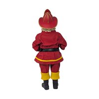 Vintage Firefighter Santa Claus Figurine: Fabriche Style Stiffened Fabric