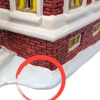 Vintage 1993 Public Library Building: Christmas Valley Series