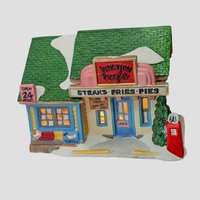 Vintage 1997 Junction Cafe Lighted Building: Seasonal Specialties Village