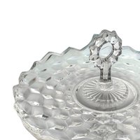 Vintage Fostoria American Clear Center-Handle Sandwich Tray