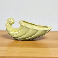 Vintage Yellow Cornucopia Planter