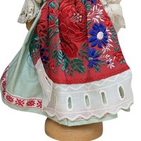 Vintage Hand-Crafted Folk Art Wooden Doll