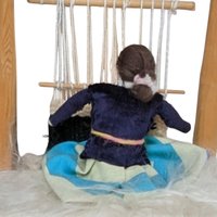 Vintage Navajo Weaver Doll with Loom