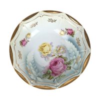 Antique P.K. Silesia Floral Porcelain Bowl