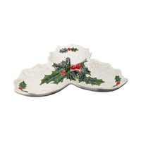 1970s Lefton Holly and Berry Relish Dish
