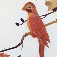 Vintage Bamboo Bird Wall Hanging