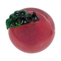 Vintage Glass Apple Paperweight
