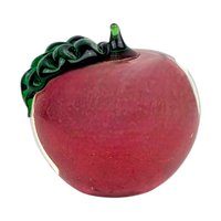 Vintage Glass Apple Paperweight