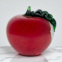 Vintage Glass Apple Paperweight