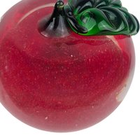 Vintage Glass Apple Paperweight