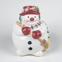 Vintage Fitz and Floyd Snowman Covered Bowl: