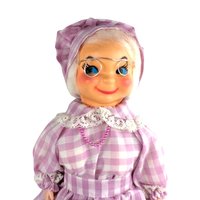 Vintage Handmade Soap Bottle Granny Doll