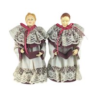 Vintage Paper Mache Christmas Carolers