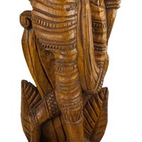 Vintage 27" Hand Carved Woman Statue