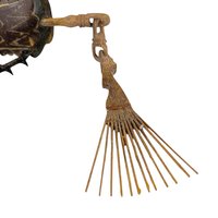 Vintage Carved Wood Hair Pin