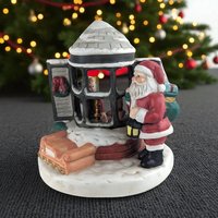 Vintage Midwest Santa at Window Music Box