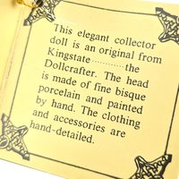 Vintage Kingstate Porcelain Doll: Purple Harlequin Jester