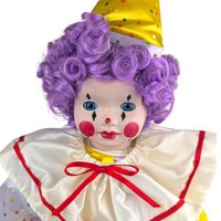 Vintage Soft Expressions Porcelain Clown Doll