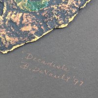 1997 Barbara DeVault Mixed Media Art: 'Decadisk' Framed Original