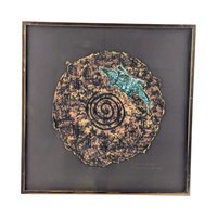 1997 Barbara DeVault Mixed Media Art: 'Lingard Disk' Framed Original