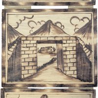 Vintage Peru Wood Burned Wall Art