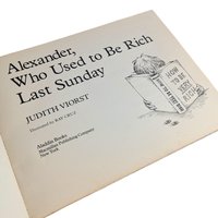 1978 Alexander Who Used to Be Rich Last Sunday: Judith Viorst Softcover