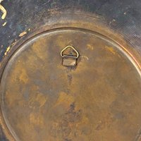 Vintage Egyptian Brass Plate: Sphinx & Pyramids Wall Hanging