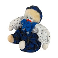 Vintage Clown Doll with Plaid and Polka Dots