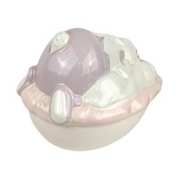 Vintage Hand-Painted Easter Bunny Covered Bowl