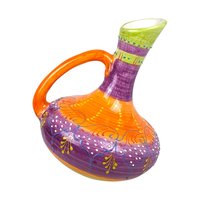 1990s Tilted Ceramic Pitcher, Handmade in Spain