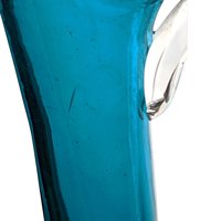 Mid-Century Blue Glass Decanter and Cordial Glass Set