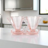 1930s Pink Depression Glass Cream and Sugar Set
