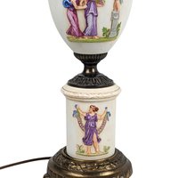 Antique Neoclassical Ceramic Lamp