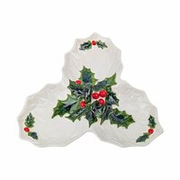 1970s Lefton Holly and Berry Relish Dish