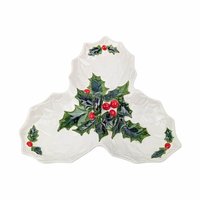 1970s Lefton Holly and Berry Relish Dish